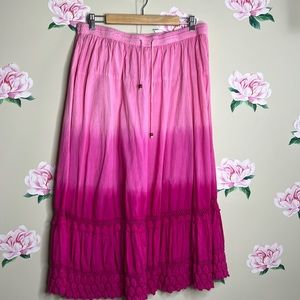 Bobbie Brooks Maxi Skirt Tie Dye Berry 💕W -27✅